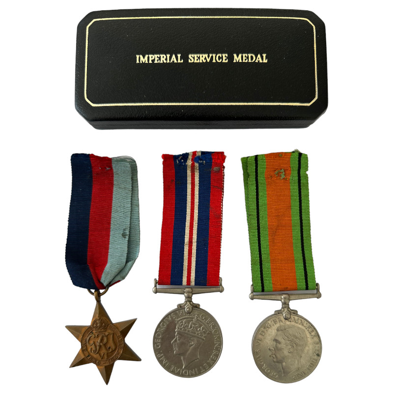 Complete British WW2 Medal Set - 1945 Star, Defence, and Service Medals